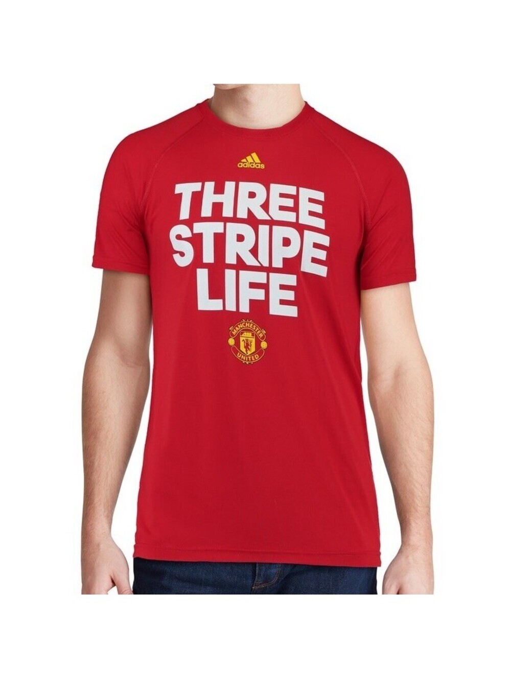 Manchester United Soccer Shirt Adidas Men Red Three Stripe Life 2XL 2016